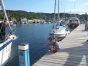 Preparing mooring lines for departure in Tarbert